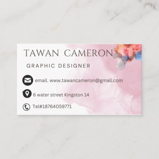 Grafikdesigner beruflich visitenkarte (Vorderseite)