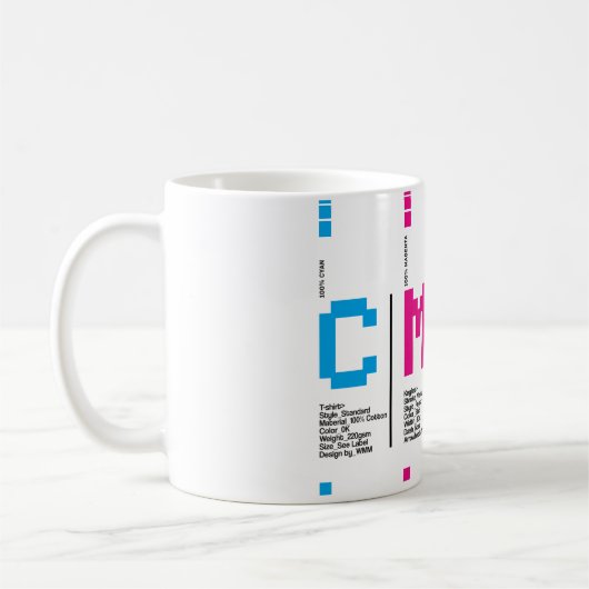 Grafikdesigner CMYK Tinte Print Kaffeetasse (Links)