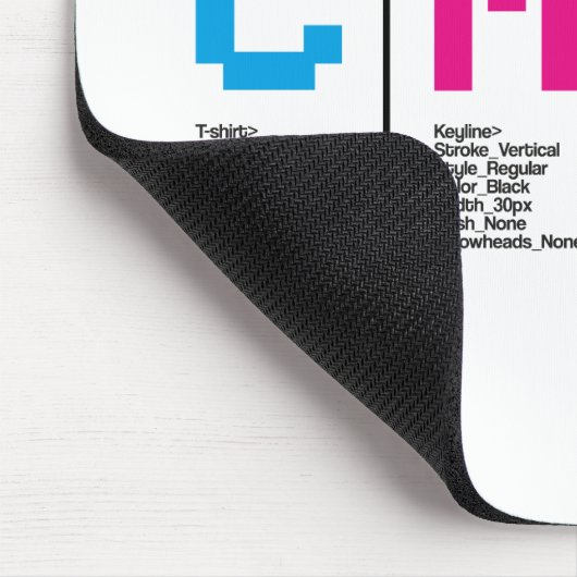 Grafikdesigner CMYK Tinte Print Mousepad (Ecke)