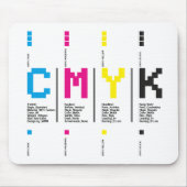 Grafikdesigner CMYK Tinte Print Mousepad (Vorne)