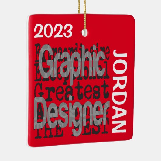 Grafikdesigner Extraordinaire CUSTOM Keramikornament (Rechts)