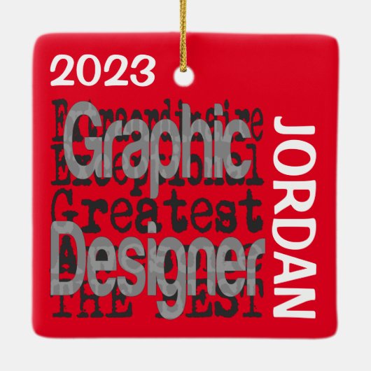 Grafikdesigner Extraordinaire CUSTOM Keramikornament (Rückseite)