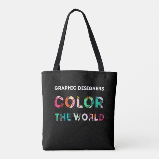 Grafikdesigner-Geschenk. Designer färben die Welt Tasche (Rückseite)