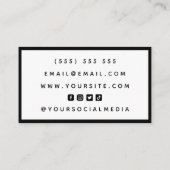 Grafikdesigner Illustrator Pop Art Social Media Visitenkarte (Rückseite)