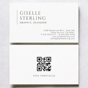 Grafikdesigner Moderne professionelle QR-Code Visitenkarte
