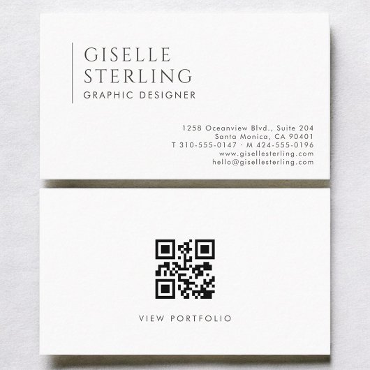 Grafikdesigner Moderne professionelle QR-Code Visitenkarte