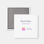 Grafikdesigner Name Scan QR-Code Details Beruf Magnet (Vorderseite/Rückseite)