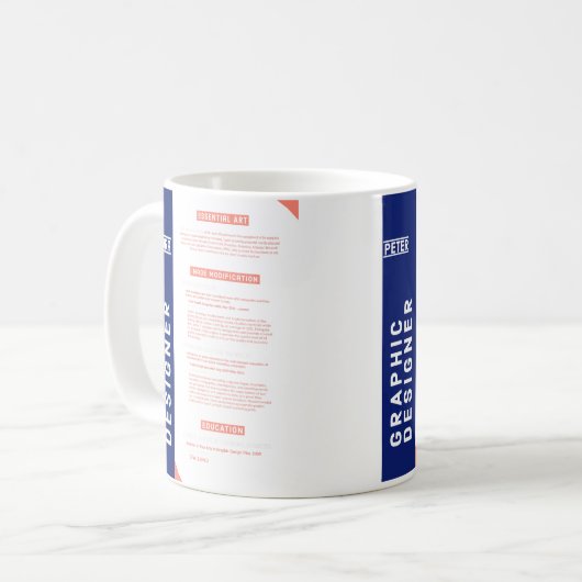 Grafikdesigner Niche-Tasse: Sandra  Kaffeetasse (Vorderseite Links)
