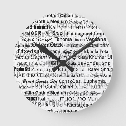 Grafikdesigner Runde Wanduhr (Vorderseite)
