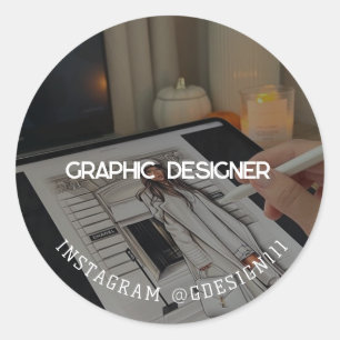 Grafikdesigner Runder Aufkleber