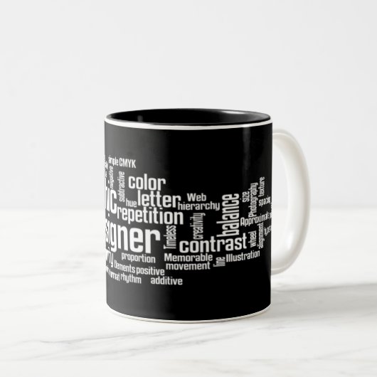 Grafikdesigner-Tasse Zweifarbige Tasse (VorderseiteRechts)
