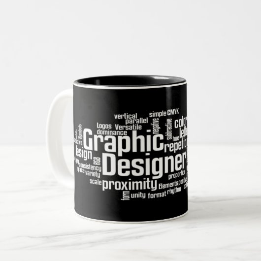 Grafikdesigner-Tasse Zweifarbige Tasse (Vorderseite Links)