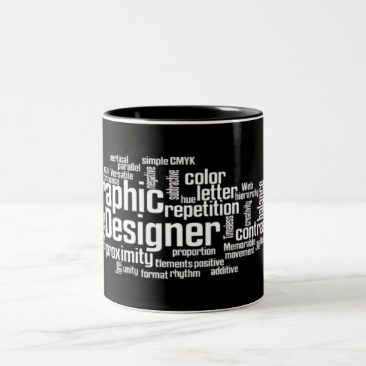 Grafikdesigner-Tasse Zweifarbige Tasse (Mittel)
