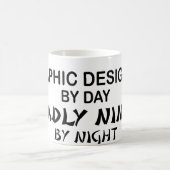 Grafikdesigner tödliches Ninja Kaffeetasse (Mittel)