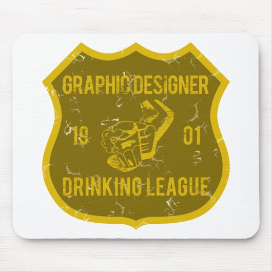 Grafikdesigner-trinkende Liga Mousepad (Vorne)