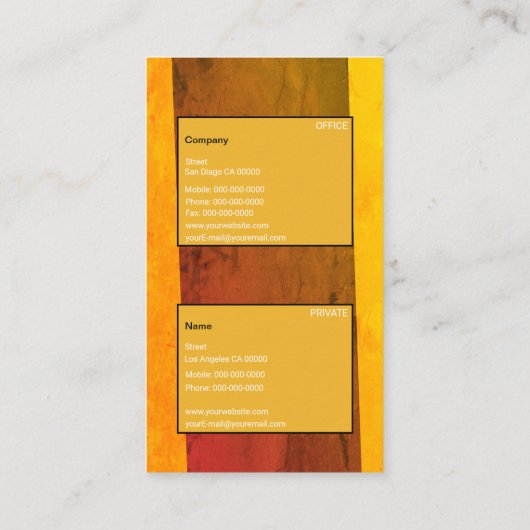 Grafikdesigner Visitenkarte (Rückseite)