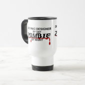 Grafikdesigner-Zombie Reisebecher (Vorderseite Links)