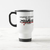 Grafikdesigner-Zombie Reisebecher (Links)
