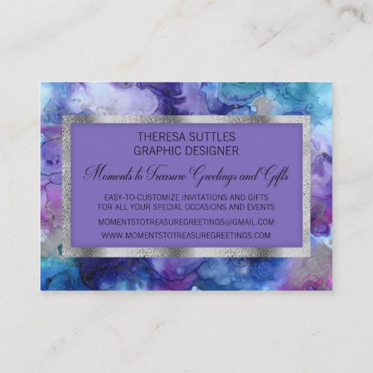 Grafikdesignerkarte Visitenkarte (Rückseite)