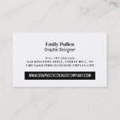 Grafikdreieck-Design, Grafikdesigner Visitenkarte (Rückseite)