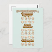 Grafiken, Trigraphen, die englische Phonics lernen Postkarte (Vorne/Hinten)