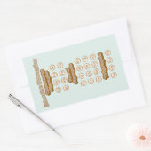 Grafiken, Trigraphen, die englische Phonics lernen Rechteckiger Aufkleber (Umschlag)