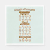 Grafiken, Trigraphen, die englische Phonics lernen Serviette (Vorderseite)