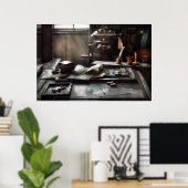 Grafiker - In der Druckerei Poster (Heimbüro)