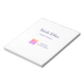Grafiker Name Scan QR-Code Details Beruf Notizblock (Rotiert)