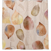 Grafikfarbenleaf-Autumn Design Duschvorhang (Vorderseite)