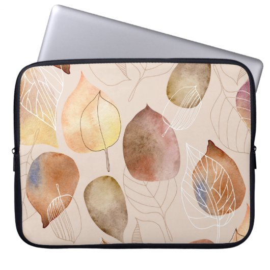 Grafikfarbenleaf-Autumn Design Laptopschutzhülle (Vorderseite)