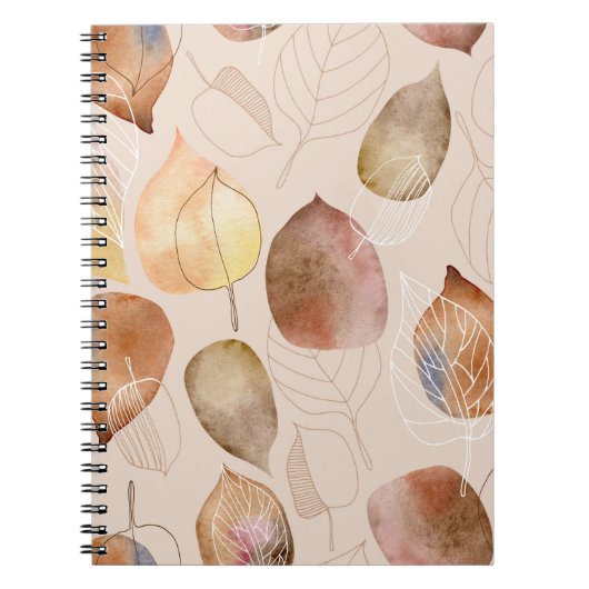 Grafikfarbenleaf-Autumn Design Notizblock (Vorderseite)