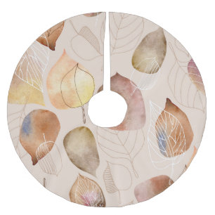 Grafikfarbenleaf-Autumn Design Polyester Weihnachtsbaumdecke