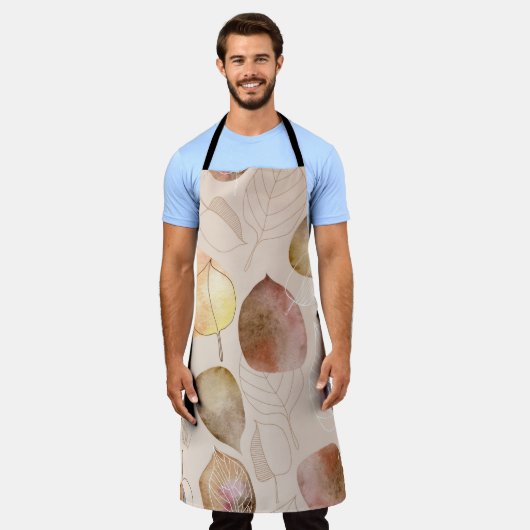 Grafikfarbenleaf-Autumn Design Schürze (Getragen)