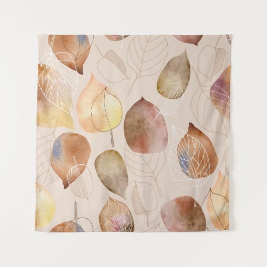 Grafikfarbenleaf-Autumn Design Wandteppich (Vorderseite)