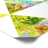 Grafikfarbiges Dreieckdesign Poster (Ecke)