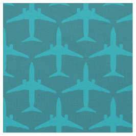 Grafikflugzeug in Aqua Blue Stoff