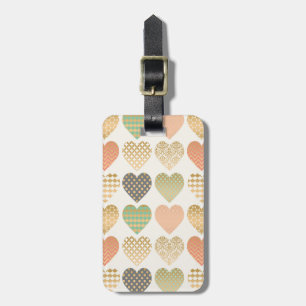 Grafikherzen moderner Trend Gepäckanhänger