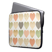 Grafikherzen moderner Trend Laptopschutzhülle (Vorderseite Links)