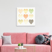 Grafikherzen moderner Trend Leinwanddruck (Insitu (Wohnzimmer))