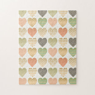 Grafikherzen moderner Trend Puzzle