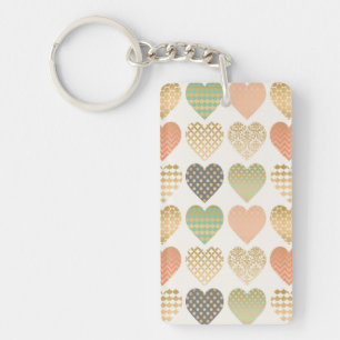 Grafikherzen moderner Trend Schlüsselanhänger