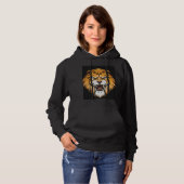 Grafikhüte mit wütendem brüllendem Löwen Hoodie (Vorne ganz)