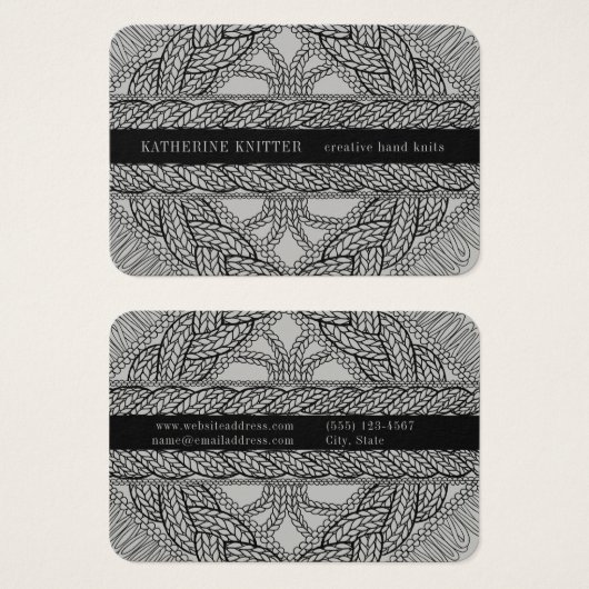 GRAFIKKABEL STRICK 3.5x2.5 Visitenkarte (Vorne & Hinten)