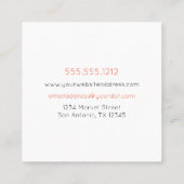 Grafikkamera Fotografie Quadratische Visitenkarte (Rückseite)