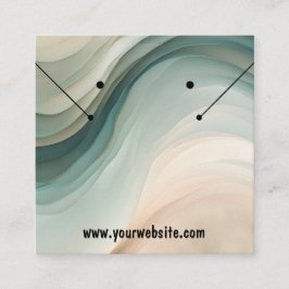 Grafikkarte der Erdtonwellen Ohrringe Quadratische Visitenkarte