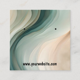 Grafikkarte der Erdtonwellen Ohrringe Quadratische Visitenkarte