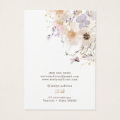 Grafikkarte der getrockneten Wildblumen (Rückseite)