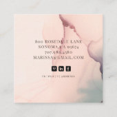 Grafikkarte des abstrakt rosa Schmuckdesigners Quadratische Visitenkarte (Rückseite)