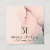 Grafikkarte des abstrakt rosa Schmuckdesigners Quadratische Visitenkarte (Vorderseite)